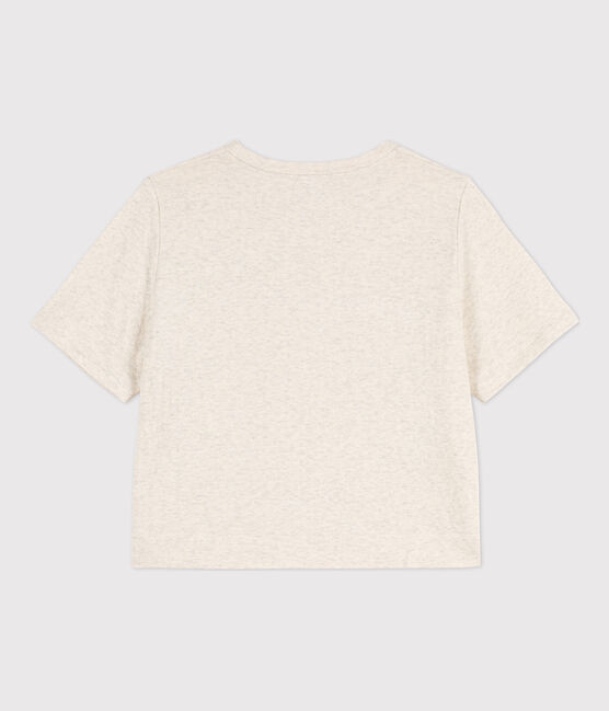 Camiseta LE BOXY de algodón para mujer beige MONTELIMAR CHINE