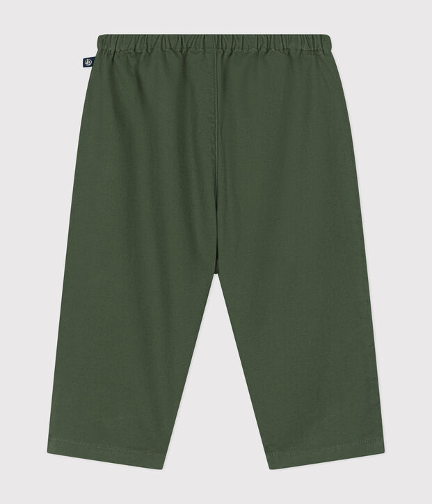 Pantal&oacute;n de algod&oacute;n/lino de beb&eacute; verde
