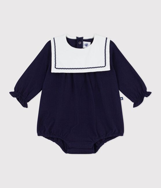 Mono corto de algodón con cuello marinero para bebé SOIR