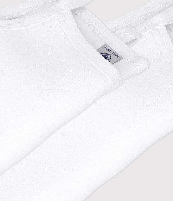 Lote de 2 camisetas de tirantes blancas de niña variante 1