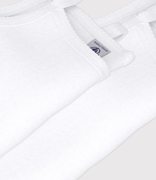 Lote de 2 camisetas de tirantes blancas de ni&ntilde;a multicolor