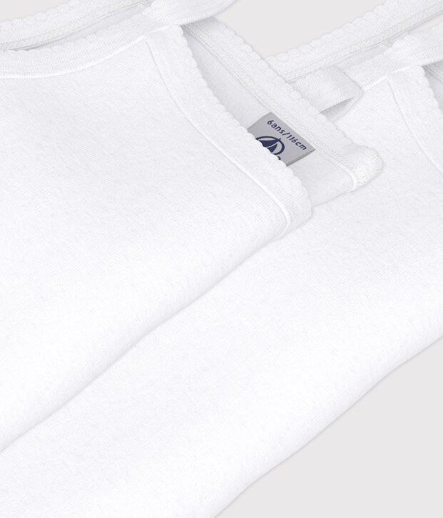 Lote de 2 camisetas de tirantes blancas de ni&ntilde;a multicolor