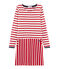 Vestido manga larga para mujer rojo TERKUIT/blanco MARSHMALLOW