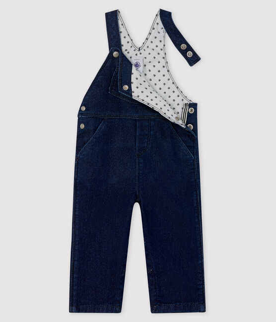 Peto largo de tela efecto vaquero para bebé unisex azul JEAN