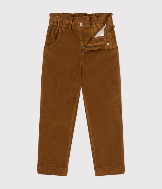 Pantalón de terciopelo para niña marron CUIVRE