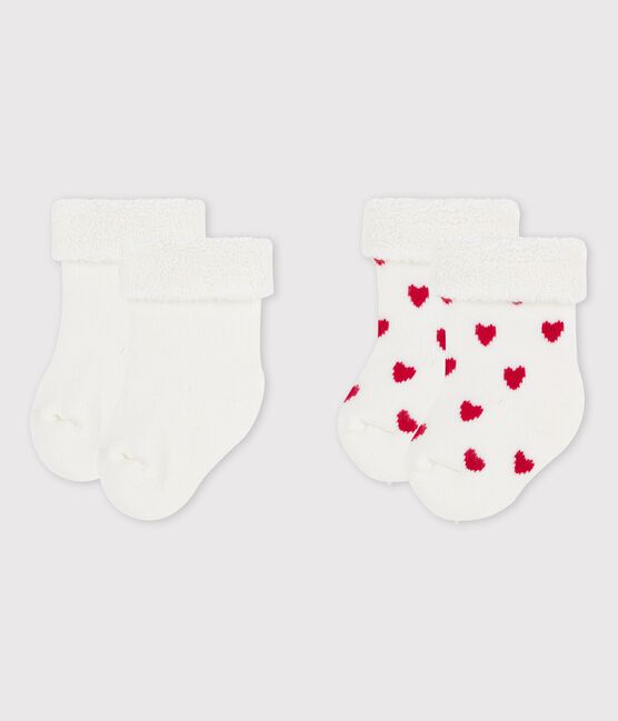 Juego de 2 pares de calcetines de bebé de punto variante 1