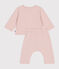 Conjunto de dos piezas para bebé de túbico acolchado rosa SALINE