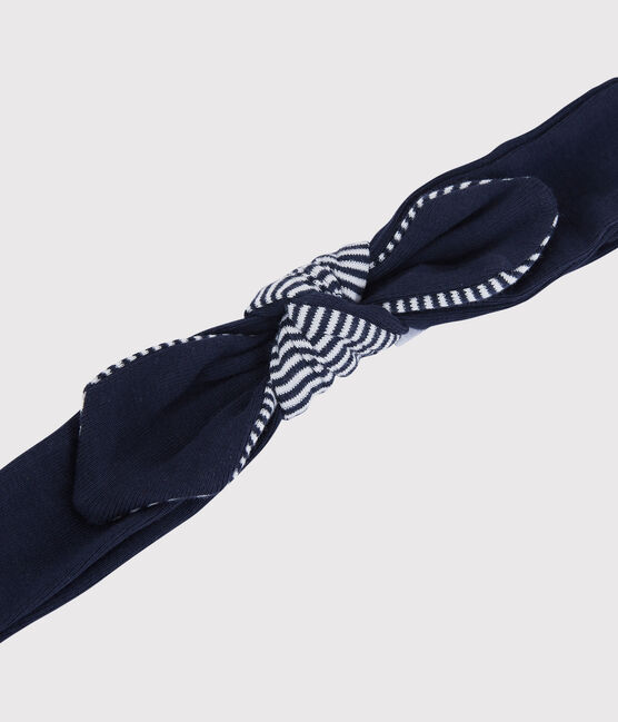 Diadema de algodón de niña azul SMOKING
