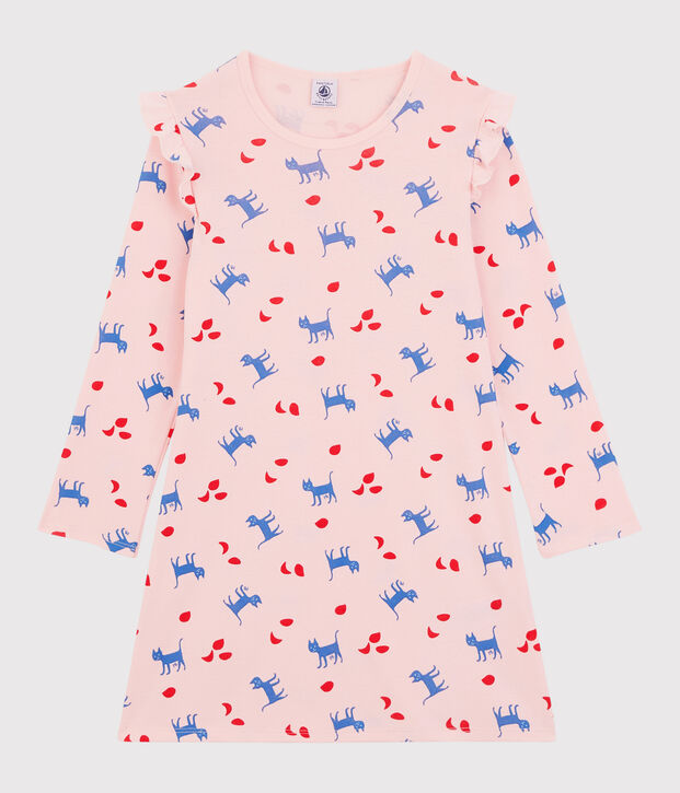 Camis&oacute;n de manga larga con gatos rosa/multicolor