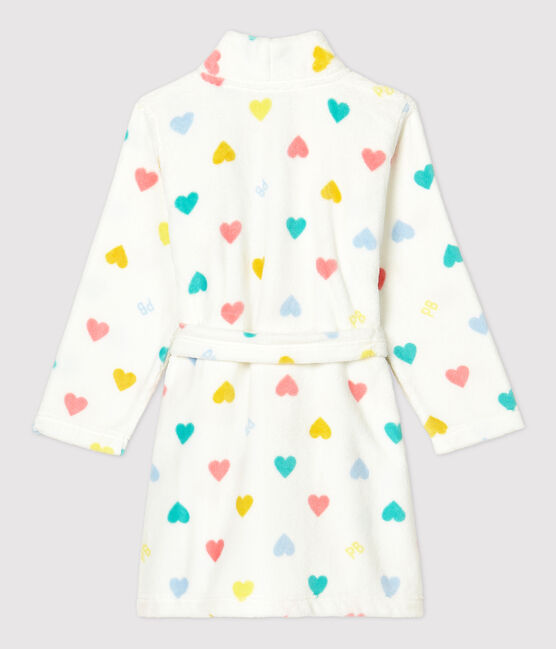 Bata con corazones multicolores de niña con flores blanco MARSHMALLOW/blanco MULTICO