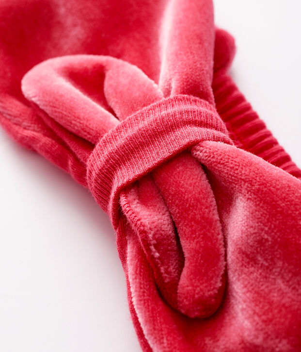 Diadema con nudo para beb&eacute; ni&ntilde;a rosa