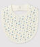 Babero de tejido acanalado para bebé blanco MARSHMALLOW/gris GRIS