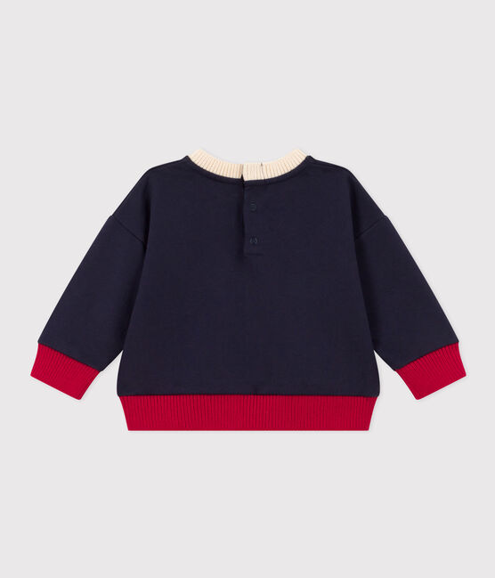 Sudadera de muletón de bebé azul SMOKING