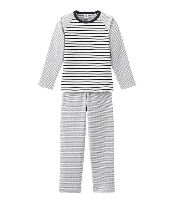 Pijama para niño blanco MARSHMALLOW/gris CAPECOD