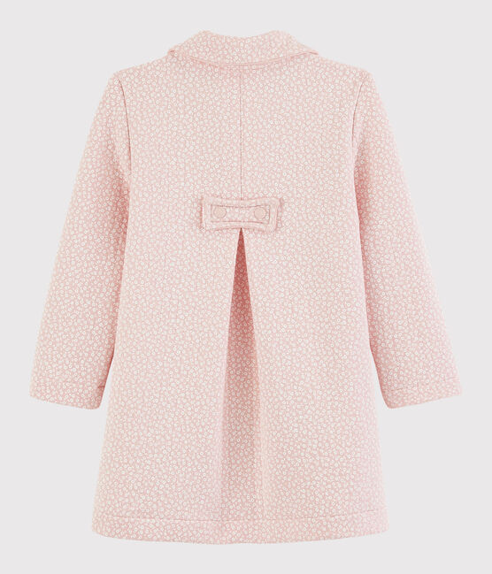 Abrigo de tejido tubular acolchado de niña rosa MINOIS