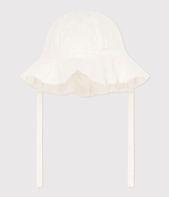 Capelina de bordado inglés para bebé blanco MARSHMALLOW
