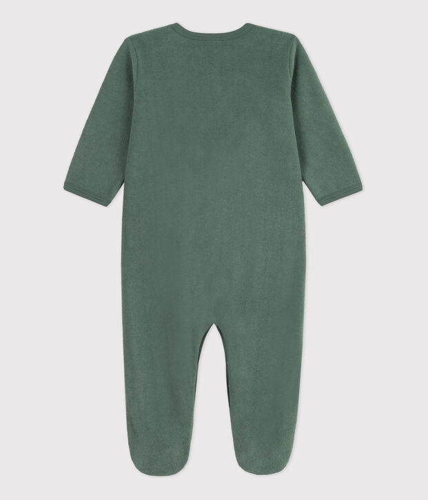 Pelele de rizo para beb&eacute; verde