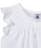 Pijama corto de algodón fino para niña blanco ECUME
