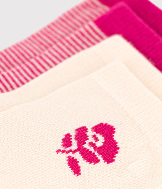 2 pares de calcetines infantiles de algodón con flores variante 1