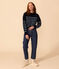 Jersey marinero de lana para mujer azul/azul