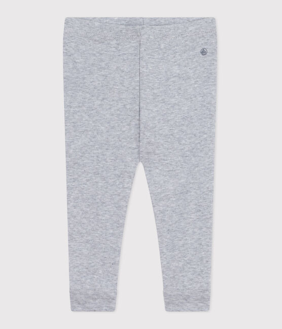 Leggings lisos de algodón para bebé gris FUMEE CHINE
