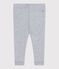 Leggings lisos de algodón para bebé gris FUMEE CHINE