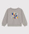 Sudadera de muletón para niño gris CHATON CHINE