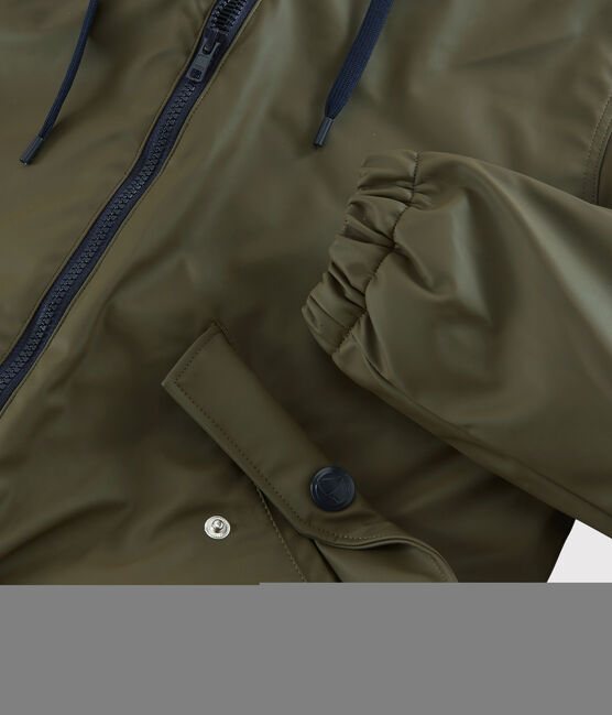 Impermeable acolchado reciclado unisex marron LITOP