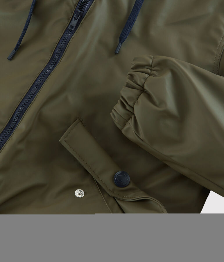 Impermeable acolchado reciclado unisex marron