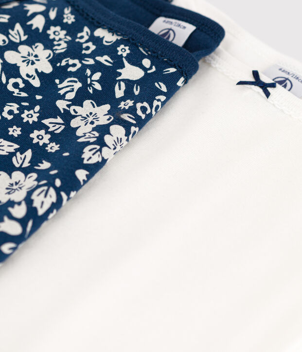 Juego de 2 camisetas de tirantes de algod&oacute;n con flor para ni&ntilde;a multicolor