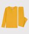 Pijama liso de algodón y lyocell infantil unisex amarillo OCRE