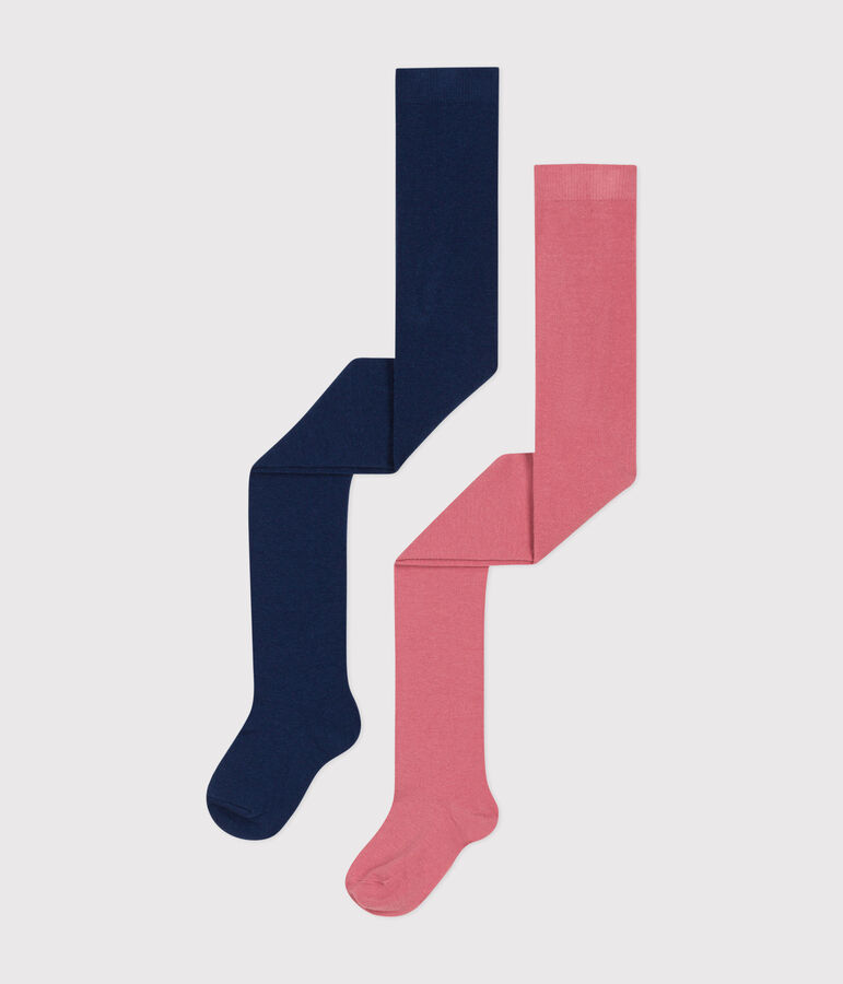 Juego de 2 pares de leotardos infantiles de punto de algod&oacute;n variante 2