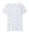 Camiseta estampada para niña blanco ECUME/azul BLEU/ MULTICO
