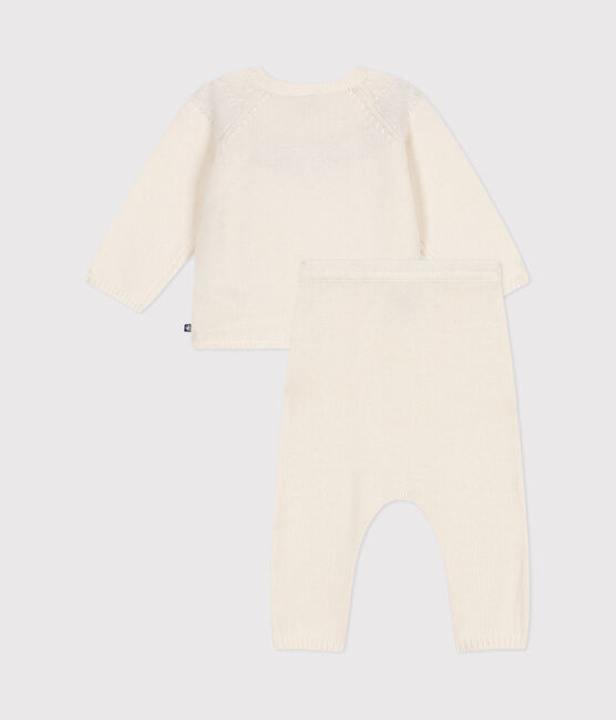 Conjunto de 2 piezas de punto tricotado para bebé rojo MARSHMALLOW/blanco CORRIDA