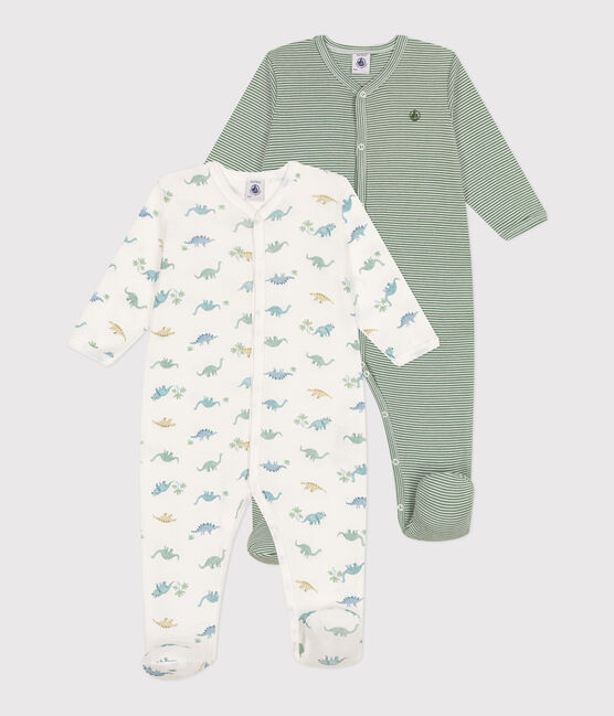 Juego de 2 pijamas de algodón estampado para bebé variante 1
