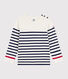 Jersey infantil de lana y algodón a rayas