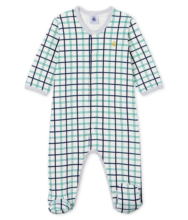 Pijama de t&uacute;bico para beb&eacute; ni&ntilde;o blanco/multicolor