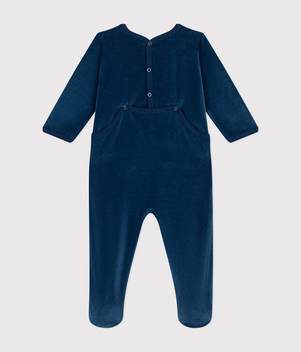 Dors bien en velours b&eacute;b&eacute; azul