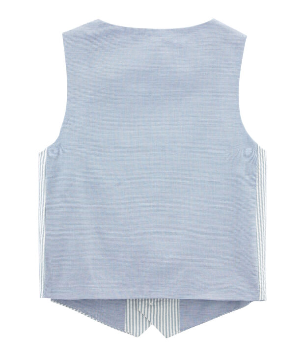 Chaleco azul/blanco