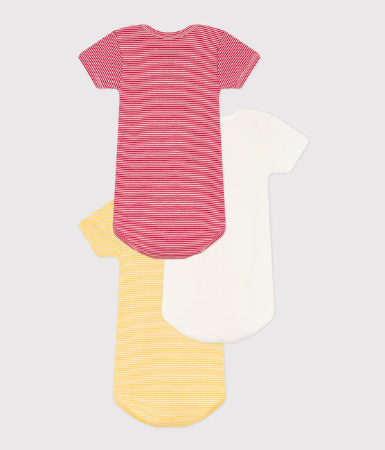 Juego de 3 bodis Petit Bateau X Snoopy de algodón de manga corta para bebé variante 1
