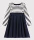 Vestido de manga larga de algodón de niña