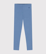 Leggings de punto y elastano para niña azul BEACH