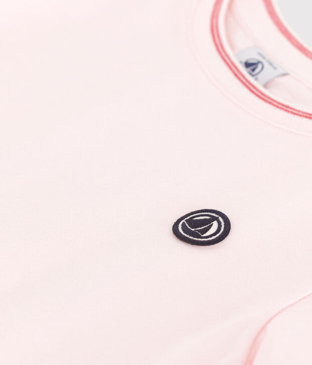 Camiseta infantil lisa de manga corta de algod&oacute;n FLEUR