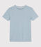 Camiseta L'ICONIQUE con cuello redondo de algodón orgánico de mujer azul ROVER/blanco MARSHMALLOW