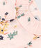 Blusa estampada de manga larga de gasa de algodón para bebé rosa SALINE/blanco MULTICO
