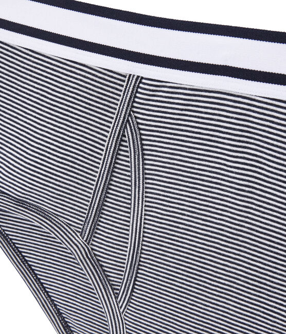 Calzoncillo para hombre con la milrayas azul SMOKING/blanco MARSHMALLOW
