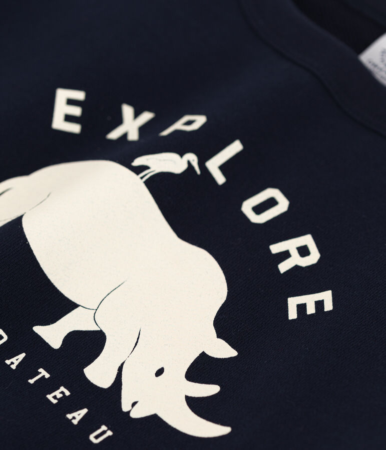 Sudadera de mulet&oacute;n afelpado para ni&ntilde;o azul