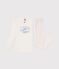 Pijama infantil de algodón blanco MARSHMALLOW/blanco MULTICO