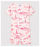 Pijama corto snugfit de tela de Jouy París de algodón de niña rosa FLEUR/rosa GROSEILLER