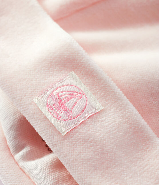 Gorro de bebé de terciopelo de algodón orgánico rosa FLEUR
